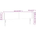 vidaXL Čelo postele s LED zelené 163x16x78/88 cm látka