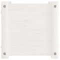 vidaXL Záhradné kvetináče 2 ks biele 31x31x31 cm borovicový masív