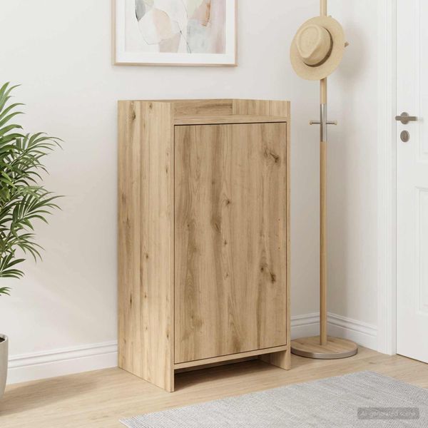 vidaXL Skriňa na topánky 48 x 36 x 92 cm Kompozitné drevo Dub artisan