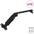 vidaXL Hinge na podporu viečka 12 ks Čierna 192 x 32 x 50 mm Oceľ