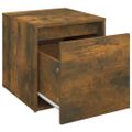 vidaXL Box so zásuvkou, tmavý dub 40,5x40x40 cm, kompozitné drevo