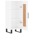 vidaXL Komoda lesklá biela 34,5x34x90 cm spracované drevo