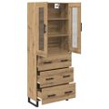 vidaXL Highboard 2 ks Remeselný dub 69,5 x 34 x 180 cm