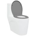 vidaXL WC sedadlo Sivá 47 x 37 x 4 cm Duroplast