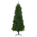 vidaXL Vianočný stromček s 300 LED-i so stojanom Zelená 240 cm PE