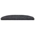 vidaXL Samolepiace schodové rohože 15 ks 80 x 24,5 x 3,5 cm Tmavosivá