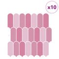 vidaXL Dlaždica s perím 10 ks Ružová 30 x 30 cm Polyuretán a PET