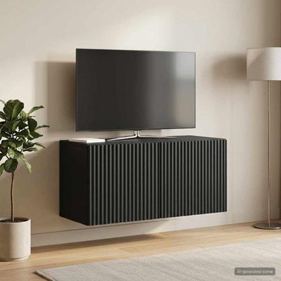 vidaXL Nástenná TV skrinka 59,5 x 31 x 30 cm Čierna Kompozitné drevo