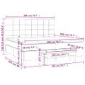 vidaXL Boxspring posteľ s matracom krémová 200x200 cm látka