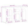 vidaXL Servírovacia skriňa ELST Staré drevo 100 x 35 x 59 cm