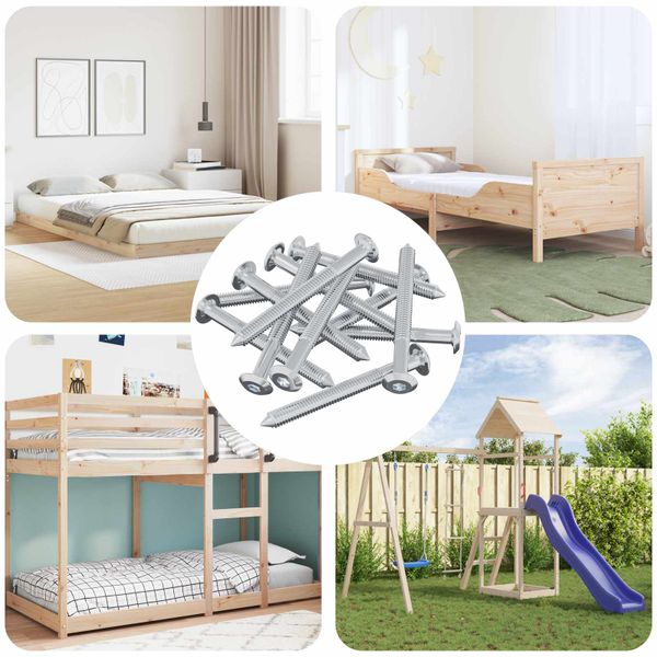 vidaXL Skrutka 12 pcs Strieborná M6 x 60 mm Oceľ