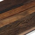 vidaXL Konzolový stolík strieborný nerezová oceľ a masív