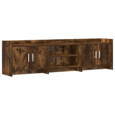 vidaXL TV skrinka 168 x 33 x 47 cm Dymový dub Kompozitné drevo