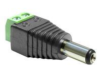 Napájací adaptér - svorkovnica s 2 pinmi (M) na DC jack 2,1 mm (M)