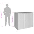 vidaXL Kôš na odpadky 2 ks Čierna 130 x 80 x 115 cm Polyetylén