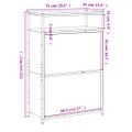 vidaXL Botník dymový dub 75x34x112 cm spracované drevo