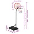 vidaXL Basketbalový stojan biely 237-307 cm polyetén
