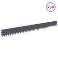 vidaXL Obrubník trávnika 50 ks 103 x 10 cm Oceľ Antracitová