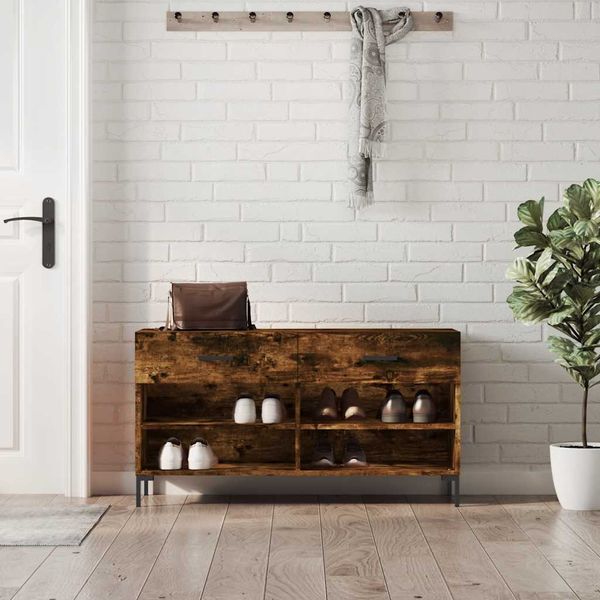 vidaXL Lavička na topánky, tmavý dub 102x35x55 cm, kompozitné drevo