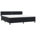 vidaXL Posteľný rám boxsping s matracmi čierna 200x220 cm zamat