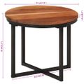 vidaXL Konferenčný stolík 35x35x30 cm akáciový masív a železo