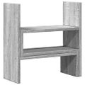 vidaXL Stolový organizér nastav. sivý sonoma 40x17x41cm kompozit.drevo
