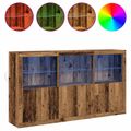 vidaXL LED komoda Staré drevo 181,5 x 37 x 100 cm Kompozitné drevo