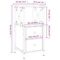 vidaXL Nočný stolík dymový dub 34x35,5x70 cm spracované drevo