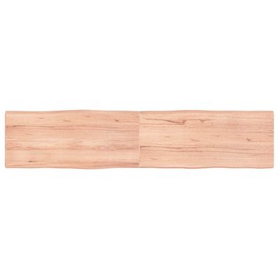 vidaXL Stolová doska svetlohnedá 180x40x(2-4)cm ošetrený masív hrany