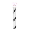 vidaXL Pletené lodné lano biele 4 mm x 50 m polyester