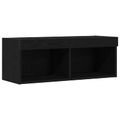 vidaXL Zostava TV skriniek 80 x 30 x 30 cm Čierny dub Kompozitné drevo
