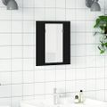 vidaXL LED kúpeľňová zrkadlová skrinka, čierny dub 40x12x45 cm