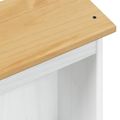 vidaXL Knižnica 46 x 20 x 170 cm Masívne borovicové drevo Biela