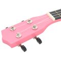 vidaXL Sopránové ukulele s taškou pre deti ružové 23"
