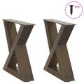 vidaXL Nohy konferenčného stolíka 2 ks, prírodná oceľ, 40 x (30-31,3) cm, oceľ