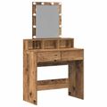 vidaXL Toaletný stolík Staré drevo 80 x 41 x 144.5 cm Kompozitné drevo