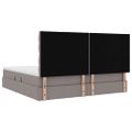 vidaXL Postel s úložným prostorem a matrací Sivohnedá 200 x 200 cm