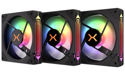 Krux ventilátor Corvus 120 ARGB KIT / 3x120 mm ARGB fan / infinity mirror efekt Ventilátor, 3× 120mm, ARGB, 22 LED, infinity-mirror efekt, PWM 1600 RPM, hydraulické ložisko, kontrolér s DO, čierny