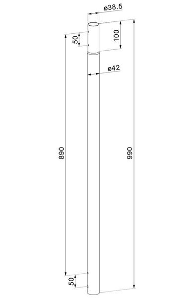 Neomounts ACL25-500BL/Prodlužovací tyč pro stropní držák projektoru CL25-540BL1 and CL25-550BL1/89 cm/černý Prodlužovací tyc, pro stropní držák projektoru CL25-540BL1, CL25-550BL1, ocel, cerná
