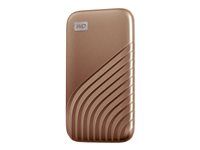 SSD - šifrovaný - 1 TB - externí (přenosný) - USB 3.2 Gen 2 (USB-C konektor) - AES 256 bitů - zlatá