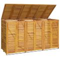 vidaXL Prístrešok na tri odpadkové koše 210x89x117 cm masívna akácia