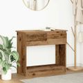 vidaXL konzolový stolík so zásuvkami staré drevo 85,5x38,5x74,5 cm