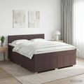 vidaXL Posteľ boxspring s matracom Tmavohnedá 180 x 200 cm Látka