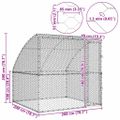 vidaXL Psí kennel Strieborná 2 x 2 x 2 m Pozinkovaná oceľ