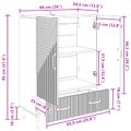 vidaXL Servírovacia skriňa so zásuvkou Dub sonoma 66 x 34,5 x 95 cm
