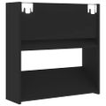 vidaXL Nástenné skrinky na topánky 4 ks, čierne 60x18x60 cm