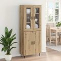 vidaXL Highboard 2 ks Remeselný dub 69,5 x 34 x 180 cm