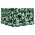 vidaXL Vankúš na vonkajšiu pohovku Polyester Vzor s listami 80 x 80 cm