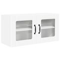 vidaXL Nástenný sklenený kabinet PORTO Biela 80 x 31 x 40 cm