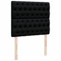 vidaXL Boxspring posteľ s matracom čierna 120x190 cm látka